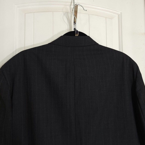 Gianni Versace Mens Blazer Vtg 90s Gray Pinstripe Virgin Wool Suit Jacket NWT 51 - Picture 12 of 14
